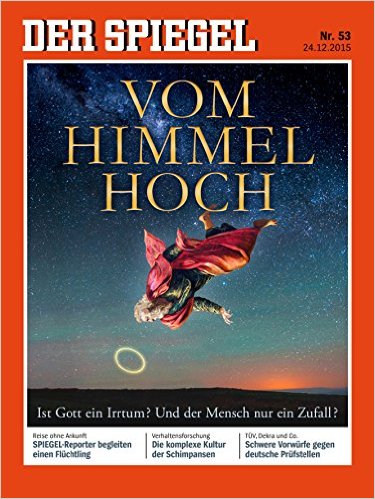 Der Spiegel: Vom Himmel hoch - Titelseite DER SPIEGEL, Ausgabe Nr. 53 / 2015