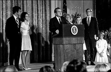 1974: Rücktritt, Abschied von US-Präsident Richard Nixon