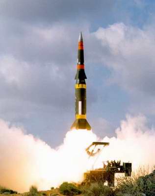 Pershing-II-Rakete im Test