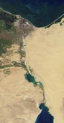 Suez-Kanal , Satellitenfoto © NASA