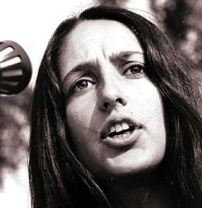 Folksängerin Joan Baez