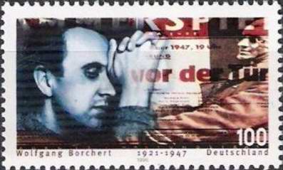 Wolfgang Borchert * 20.05.1921, †20.11.1947, Deutsche Briefmarke 1996 zu seinem 75. Geburtstag 