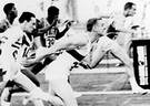 Armin Hary holt 1960 in Rom über die  100 Meter olympisches Gold