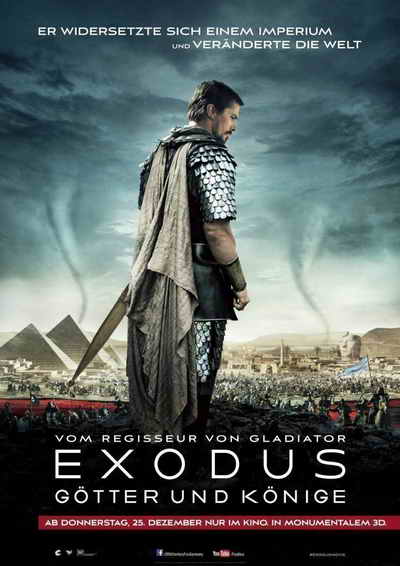 Exodus - Götter und Könige, deutsches Kinoplakat: "Er widersetzte sich einem Imperium und veränderte die Welt". 
