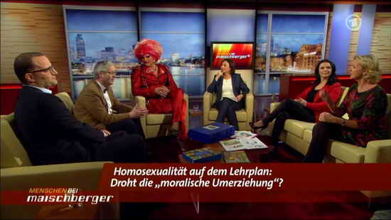 mehr über die Sendung am 11.02.2014: "Menschen bei Maischberger" in der ARD unter dem Titel "Homosexualität auf dem Lehrplan ...