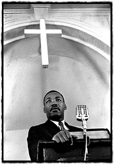 Martin Luther King in der Baptistengemeinde in Montgomery