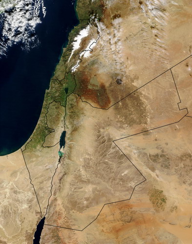Satellitenbild vom Nahen Osten