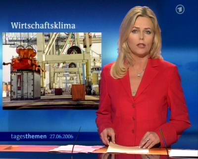 Eva Herman als Nachrichtensprecherin der "tagesthemen" der ARD