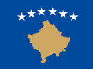 Flagge des Kosovo seit ihrer einseitigen Unabhängigkeitserklärung