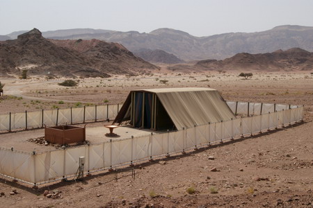 Modell der Stiftshütte in Israel im Timna Park - Originalgetreu nachgebaut und begehbar. 