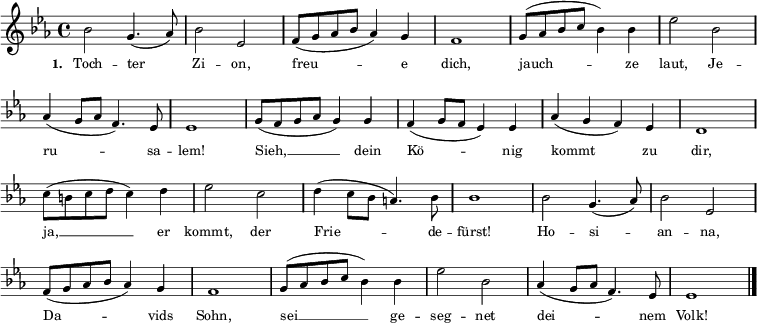 Noten "Tochter Zion, freue dich"