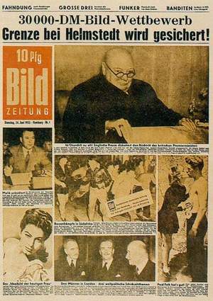 1. BILD-Zeitung, Titelseite am 24.06.1952