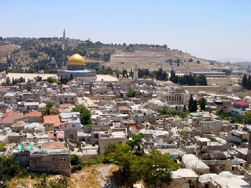 Jerusalem mit Felsendom und Ölberg