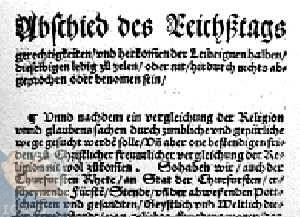Originaldokument 1555: Religionsfriede von Augsburg