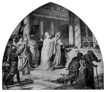 00: Karl der Große wird im Petersdom in Rom von Papst Leo III. zum Kaiser gekrönt.