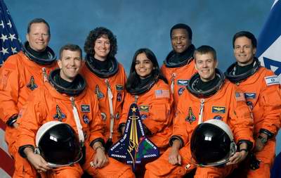 Die Crew der Columbia vor ihrem Start zur STS-107-Mission