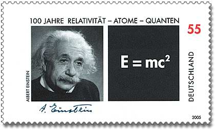 Sonderbriefmarke von Albert Einstein 2005