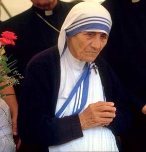 Mutter Teresa, tabellarischer Lebenslauf