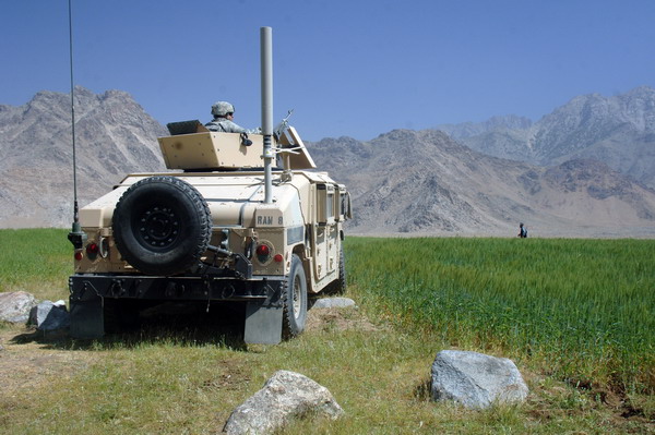Fahrzeugkontollposten in Kapisa, Afghanistan