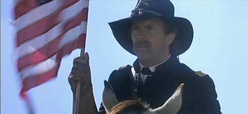 Kevin Costner als Lieutenant John Dunbar in dem Film "Der mit dem Wolf tanzt" 