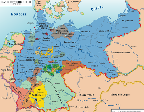 Karte des Deutschen Reichs (1871 - 1918)