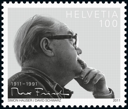 Max Frisch, Schweizer Briefmarke zum 100. Geburtstag