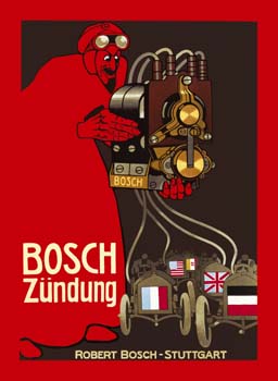 Werbeposter für Zündanlage der Robert Bosch GmbH von 1910