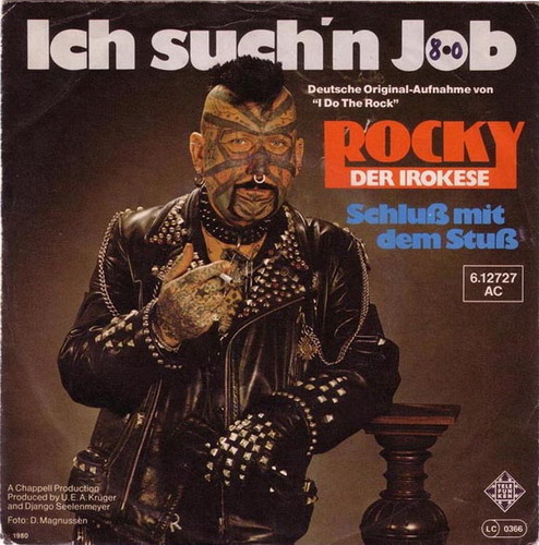 Single von Gerhard Bauer alias Rocky, der Irokese: "Ich such'n Job" von 1980