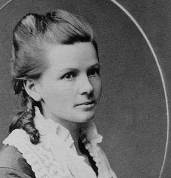 Cäcilie Bertha Benz, geb. Ringer, um 1871. Sie unternahm die erste Fernfahrt mit einem Auto