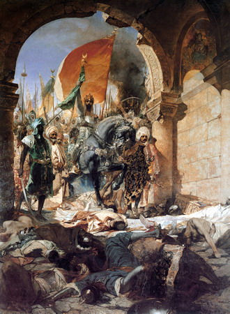29.05.1453: Einzug des siegreichen Sultans Mehmet II. in die eroberte Stadt Konstantinopel