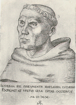 Martin Luther als Augustinermönch mit Tonsur. Älteste Abbildung Martin Luthers, Lucas Cranach d. Ä., 1520
