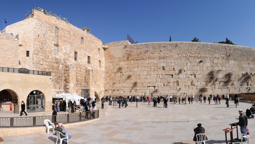 Die Klagemauer, die Westmauer des Tempelbergs. Hier dürfen Juden öffentlich beten