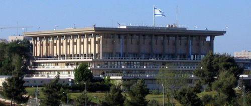 Die Knesset, das israelische Parlament, in Jerusalem