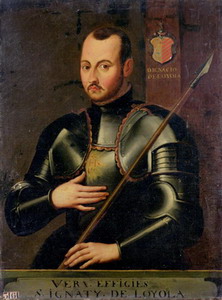 Ignatius von Loyola in zeitgenössischer Ritterrüstung