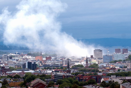 22.07.2011: Die City von Oslo kurz nach der Explosion