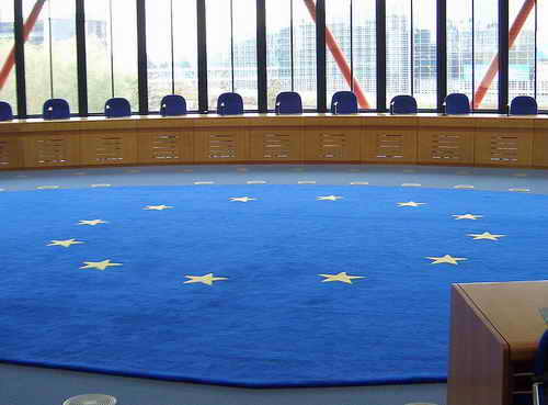 Gerichtssaal des Europäischen Gerichtshofs für Menschenrechte (EuGHMR oder EGMR) 
