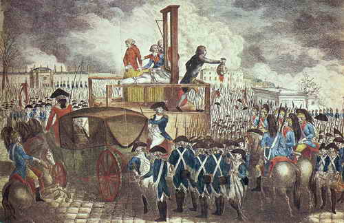 Hinrichtung von König Ludwigs XVI. mit der Guillotine