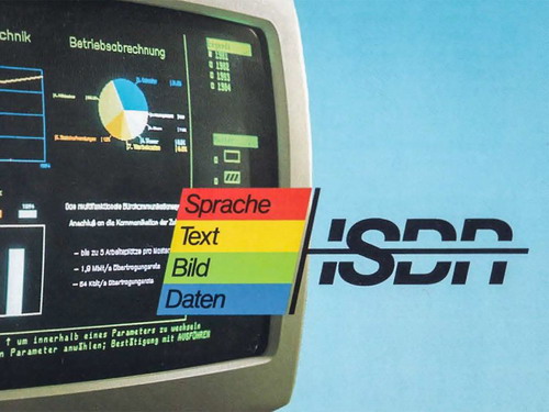 Werbebild der Deutschen Bundespost zur Einführung von ISDN 