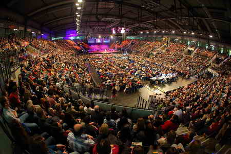 ProChrist 2013 in der Porsche-Arena, Stuttgart, Ansprache Pfarrer Ulrich Parzany