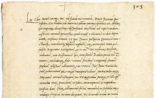 die Bannbulle gegen Martin Luther, gegen seine Schriften und gegen seine Anhänger.