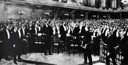 1. Zionistenkongress 1897 im Stadtcasino in Basel