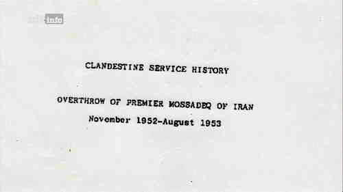 CIA-Dokumentation über geheime Operation Ajax im Iran, den Sturz des Premierministers Mossadegh (Nov. 1951 - August 1953), Titelseite