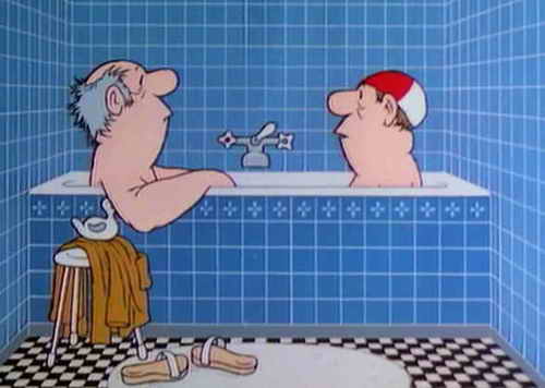 Der Zeichentricksketch „Herren im Bad“ ist einer der bekanntesten Sketche von Loriot
