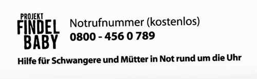 Hilfe für Schwangere und Mütter in Not rund um die Uhr: 0800 456 0 789