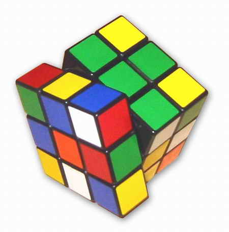 Rubik-W&uuml;rfel, Zauberw&uuml;rfel mit gedrehter Seite