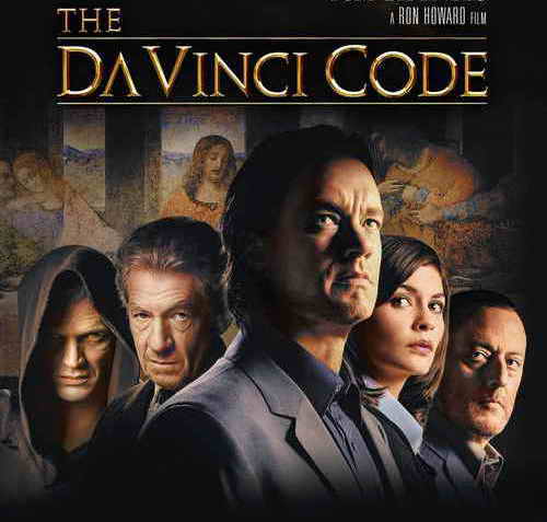 DVD-Cover von «The DaVinci Code - Sakrileg» mit Tom Hanks als Robert Langdon und Audrey Tautou als Sophie Neveu in den Hauptrollen