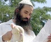 Einige ultra-orthodoxe Gemeinschaften schlachten am Morgen vor dem Versöhnungstag Jom Kippur ein Huhn 