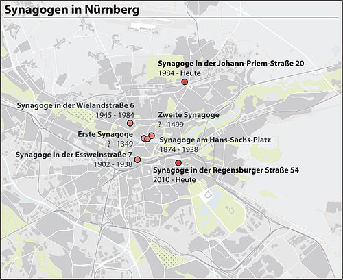 Die Synagogen in Nürnberg