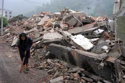 Nach dem Erdbeben am 12.05.2008 in der zentralchinesischen Provinz Sichuan