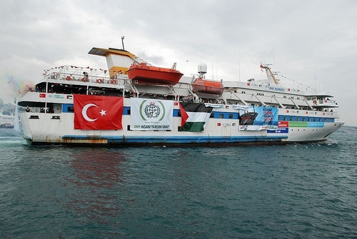 Das von der israelischen Armee gekaperte Schiff "Mavi Marmara"